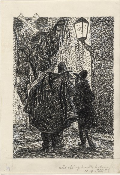 Due uomini per strada al buio da Leo Gestel