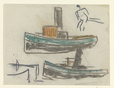 Due navi e una figura da Leo Gestel