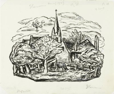 Vignetta per biografia di Gestel di Prof. W. van der Pluym da Leo Gestel