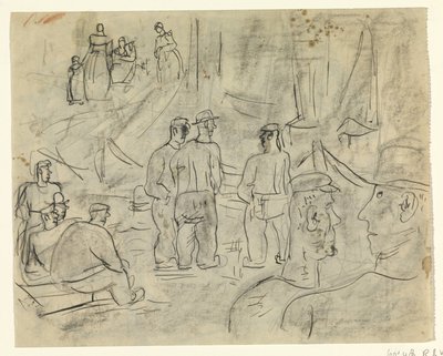 Pescatori in un porto da Leo Gestel