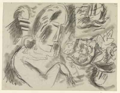 Donna con un mazzo di fiori da Leo Gestel