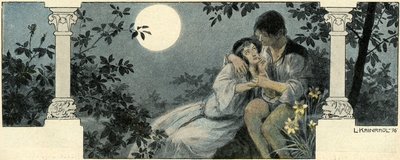 Coppia che si abbraccia alla luce della luna da Leo Kainradl