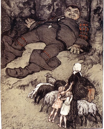 Pollicino di Perrault. Illustrazione di Leo Putz da Leo Putz