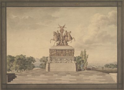 Progetto per un monumento della vittoria di Waterloo, recto, 1815 da Leo von Klenze