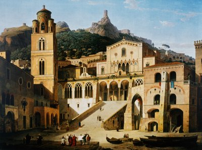 Piazza davanti alla Cattedrale di Amalfi da Leo von Klenze