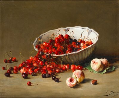 Una ciotola di ciliegie da Leon Alfred Benoit