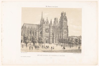 Vista della cattedrale di Orléans (lato nord) da Leon Auguste Asselineau