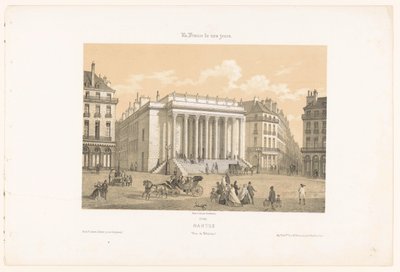 Vista del Théâtre Graslin a Nantes da Leon Auguste Asselineau