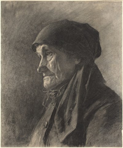 Una contadina anziana da Leon Augustin Lhermitte