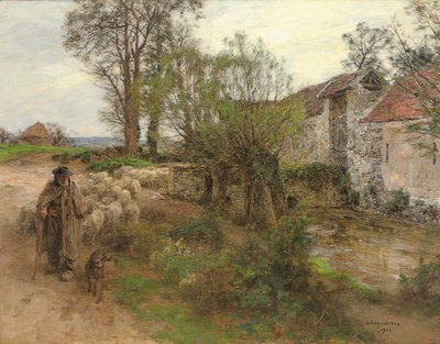 Uscita del gregge dalla via Chailly da Leon Augustin Lhermitte