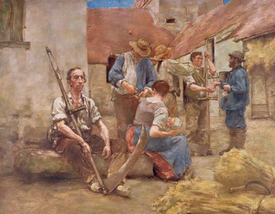 Pagare i mietitori (schizzo) da Leon Augustin Lhermitte