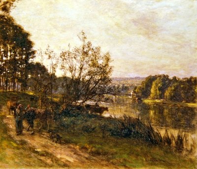 Attraversamento del fiume da Leon Augustin Lhermitte