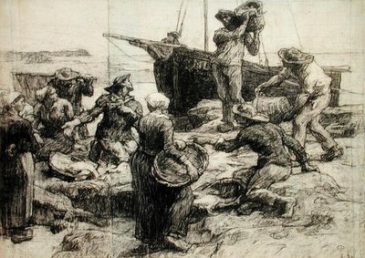 Smistamento del pescato da Leon Augustin Lhermitte
