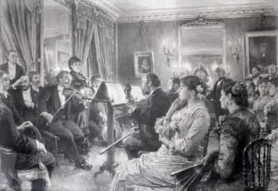 Il Quartetto o La serata musicale a casa di Amaury Duval, 1881 da Leon Augustin Lhermitte