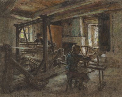 Il cottage del tessitore da Leon Augustin Lhermitte