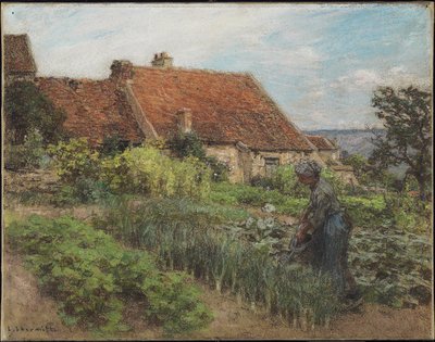 Annaffiare il giardino da Leon Augustin Lhermitte