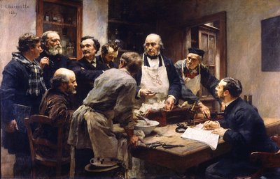 La lezione di Claude Bernard al Collège de France da Leon Augustin Lhermitte