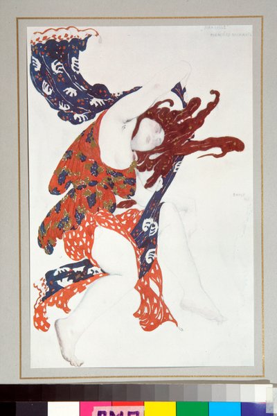 Costume "Baccante" disegnato per il balletto Narcisse diretto da Nicolas Tcherepnine da Leon Bakst