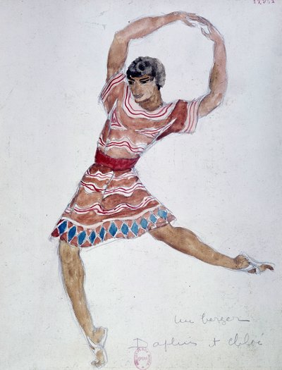 Costume di Bakst per "Dafni e Cloe" di Michel Fokine da Leon Bakst