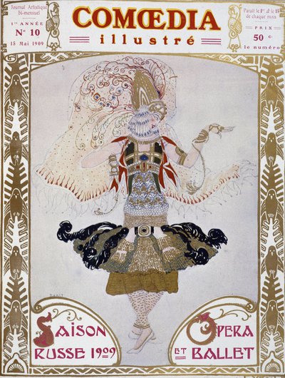 Ballerina dei Ballets Russes di Bakst, cop. "Comoedia Illustré" da Leon Bakst