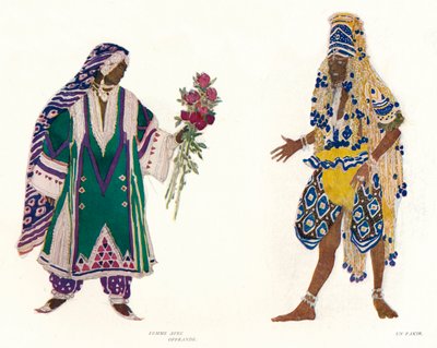 Costumi per il Balletto Russo Le Dieu Bleu da Leon Bakst