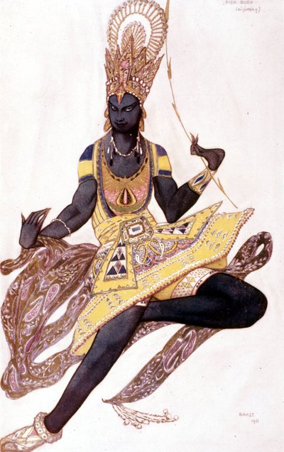 Costume di Vaslav Nijinsky creato da Léon Bakst per "Il dio blu" di Reynaldo Hahn (1875 - 1947) da Leon Bakst