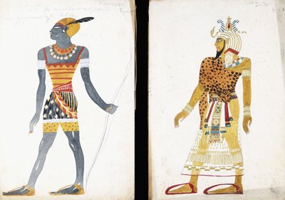 Costume per "Ammoun", raffigurante un ballerino nubiano da Leon Bakst