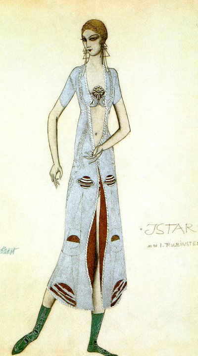 Costume per Ida Rubinstein come Ishtar, 1924 da Leon Bakst