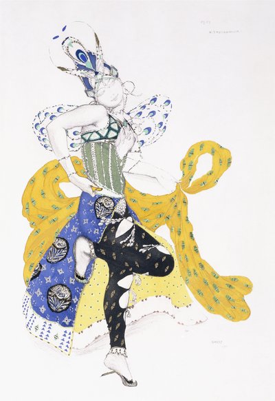 Costume per Madame Trouchanova in "La Peri", 1911 da Leon Bakst