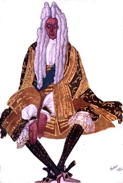Bozzetto di costume per il Maresciallo Cantalabutte, dopo la partenza della malvagia Fata Carabosse, da La Bella Addormentata da Leon Bakst