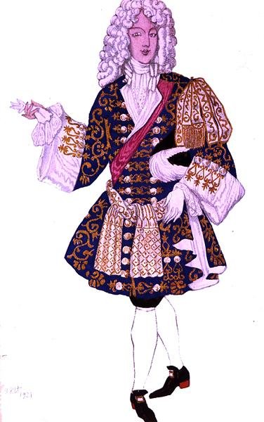 Costume per lo sposo inglese, da La bella addormentata da Leon Bakst