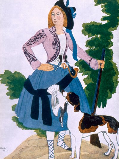 Costume design per La Cacciatrice, 1922 da Leon Bakst