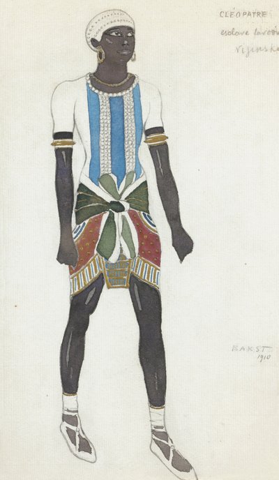 Costume per Vaslav Nijinsky nel balletto Cleopatra di A. Arensky, 1910 da Leon Bakst