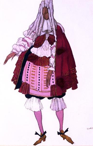 Costume per un cortigiano al battesimo, da La bella addormentata da Leon Bakst