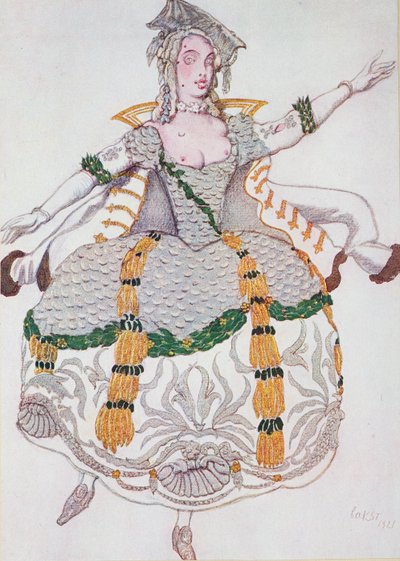Costume per una Mazurka (Signora), da La Bella Addormentata da Leon Bakst