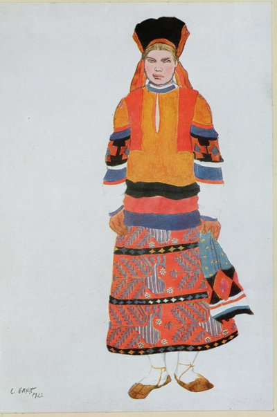 Costume per una ragazza contadina da Leon Bakst