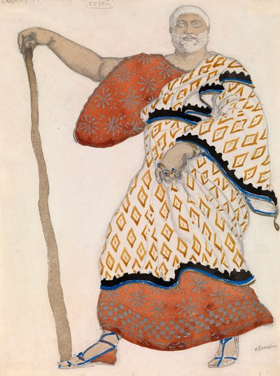 Costume per il dramma Edipo a Colono di Sofocle da Leon Bakst