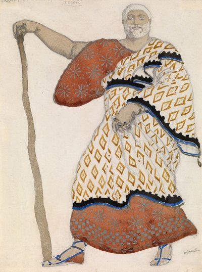Costume per il dramma Edipo a Colono di Sofocle, 1904 da Leon Bakst