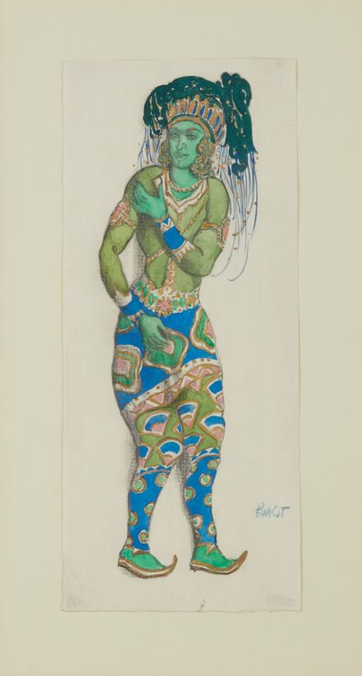 Costume per il balletto Dio Blu di R. Hahn, 1910 da Leon Bakst