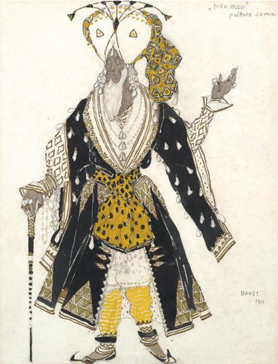 Costume per il balletto Blue God di R. Hahn, 1911 da Leon Bakst