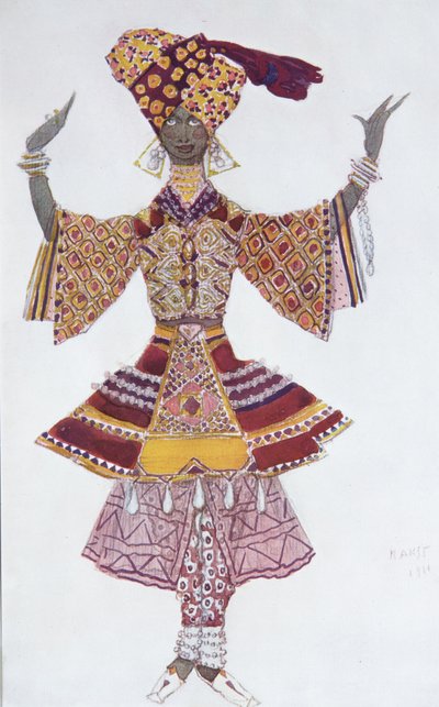 Costume per il balletto Il Dio Blu di R. Hahn, 1912 da Leon Bakst