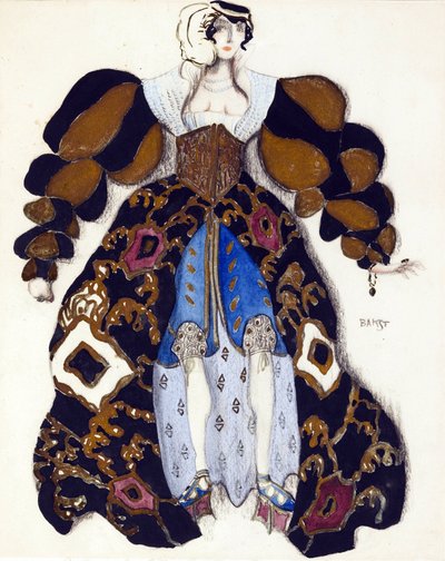 Costume per il balletto "La Leggenda di Giuseppe" di R. Strauss - Bakst, Leon (1866-1924) - 1914 da Leon Bakst