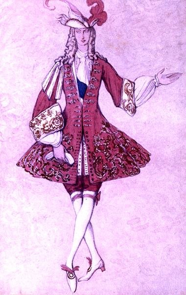 Bozzetto di costume per il Paggio della Principessa, da La Bella Addormentata da Leon Bakst
