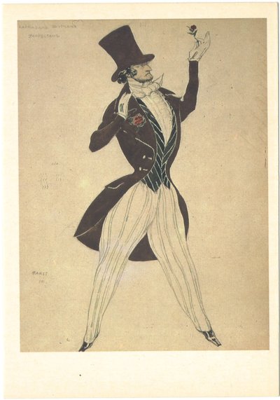 Costume per il Balletto Carnaval di R. Schumann, 1910 da Leon Bakst