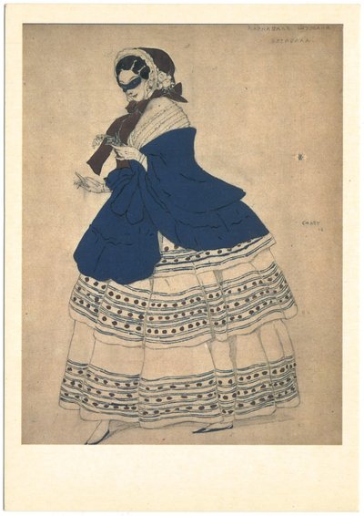 Costume per il balletto Carnaval di R. Schumann, 1910 da Leon Bakst