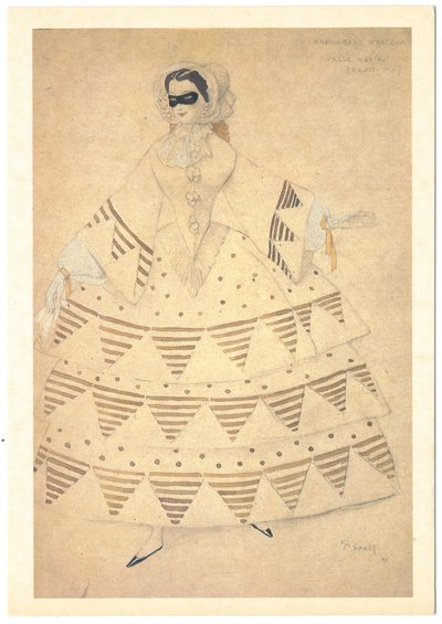 Costume per il balletto Carnaval di R. Schumann da Leon Bakst