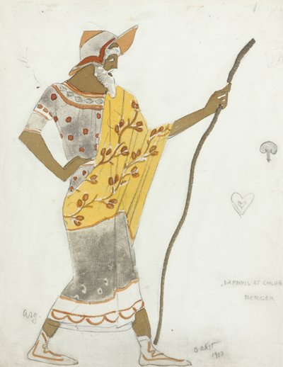 Costume per il balletto Daphnis et Chloé di M. Ravel, 1912 da Leon Bakst