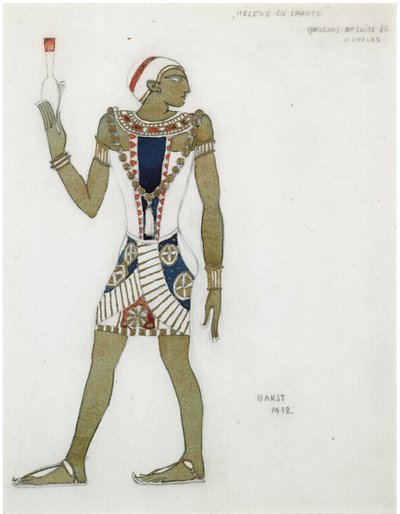 Costume per il balletto Hélène de Sparte di E. Verhaeren e D. de Séverac da Leon Bakst