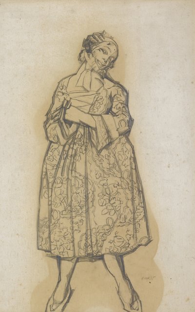Costume per il balletto Les femmes de bonne humeur Le donne di buon umore, 1917 da Leon Bakst