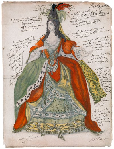 Costume per il balletto La bella addormentata di P. Tchaikovsky, 1921 da Leon Bakst